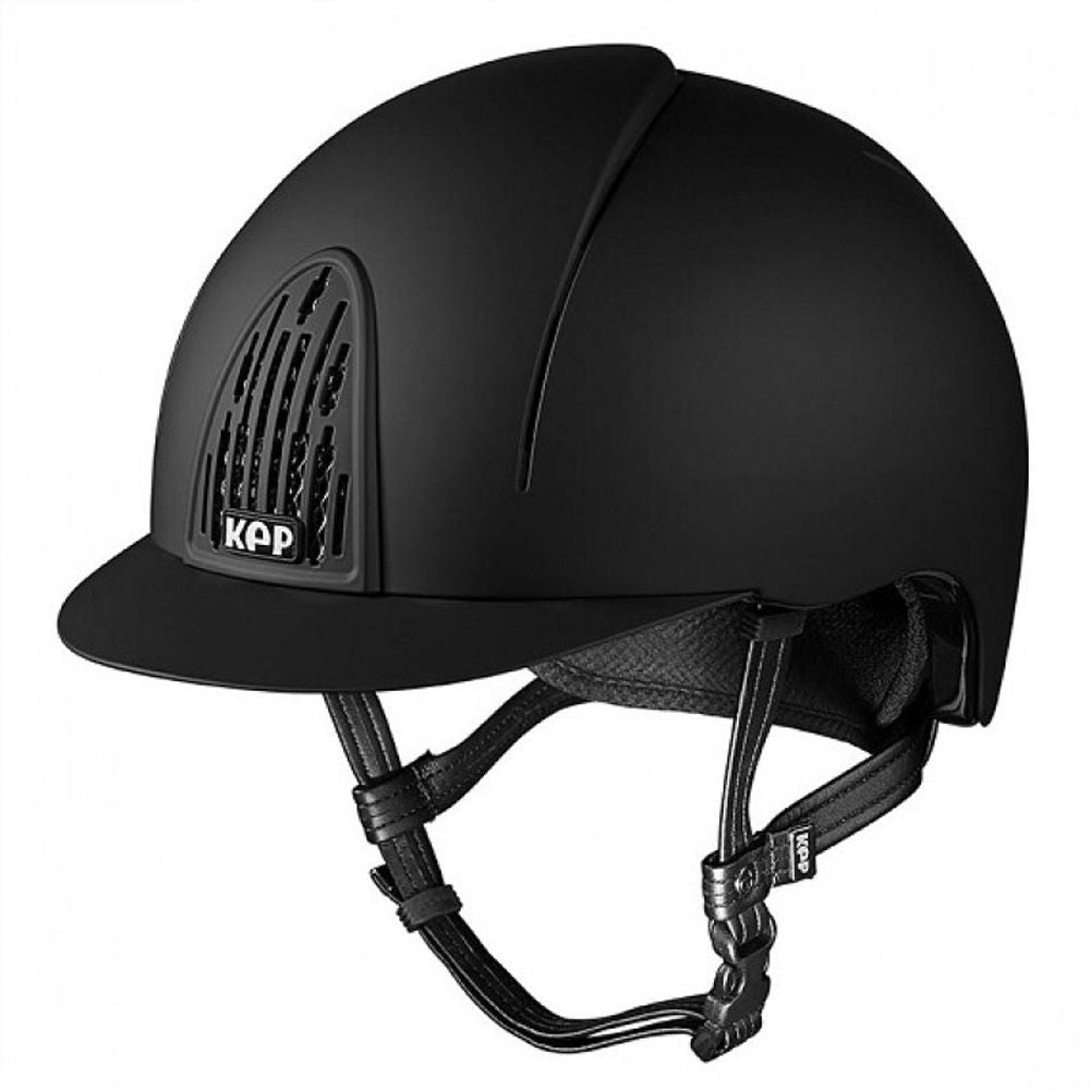 KEP Smart Matt Riding Helmet - No Liner Included - Black - Medium (52cm-58cm)