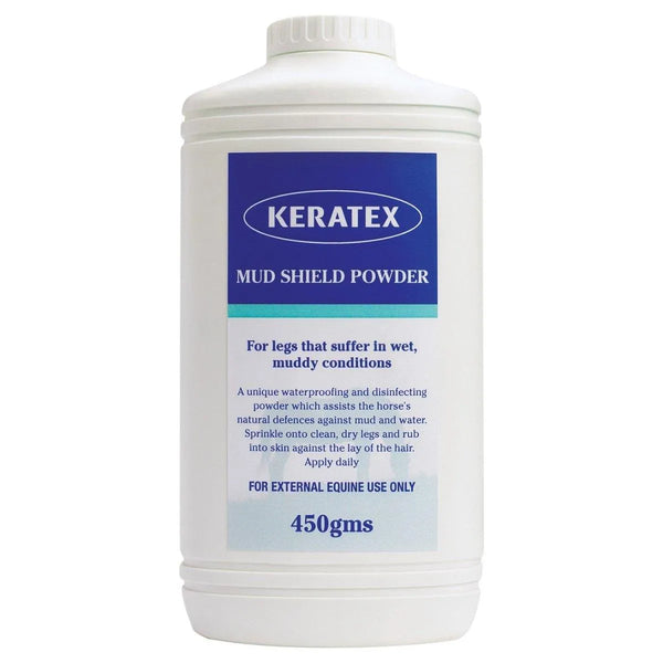 Keratex Mud Shield Powder 450g - Repels Mud & Water, Helps Prevent Mud Fever In Horses-650200