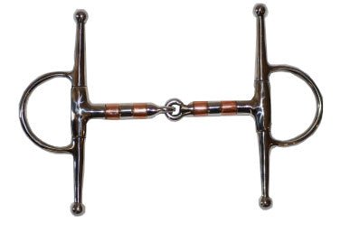 Korsteel Copper and Steel Rollers Full Cheek Snaffle - 5" -