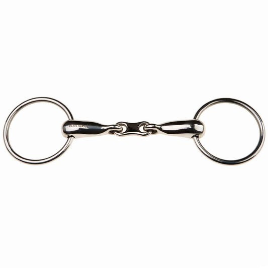 Korsteel Hollow Mouth French Link Loose Ring Snaffle - 4.5" -