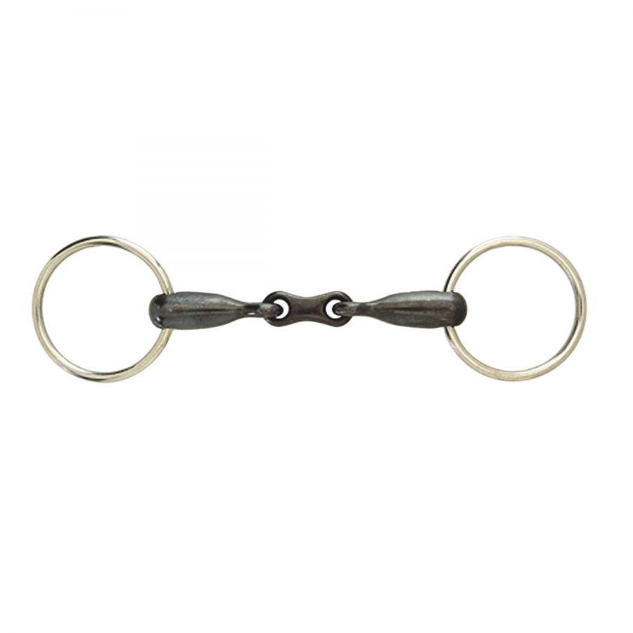 Korsteel Sweet Iron French Link Loose Ring Snaffle - 4.5" -