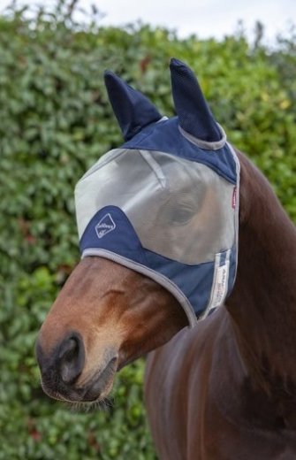 LeMieux ArmourShield Pro Half Fly Mask with Ears - Navy - Extra Small