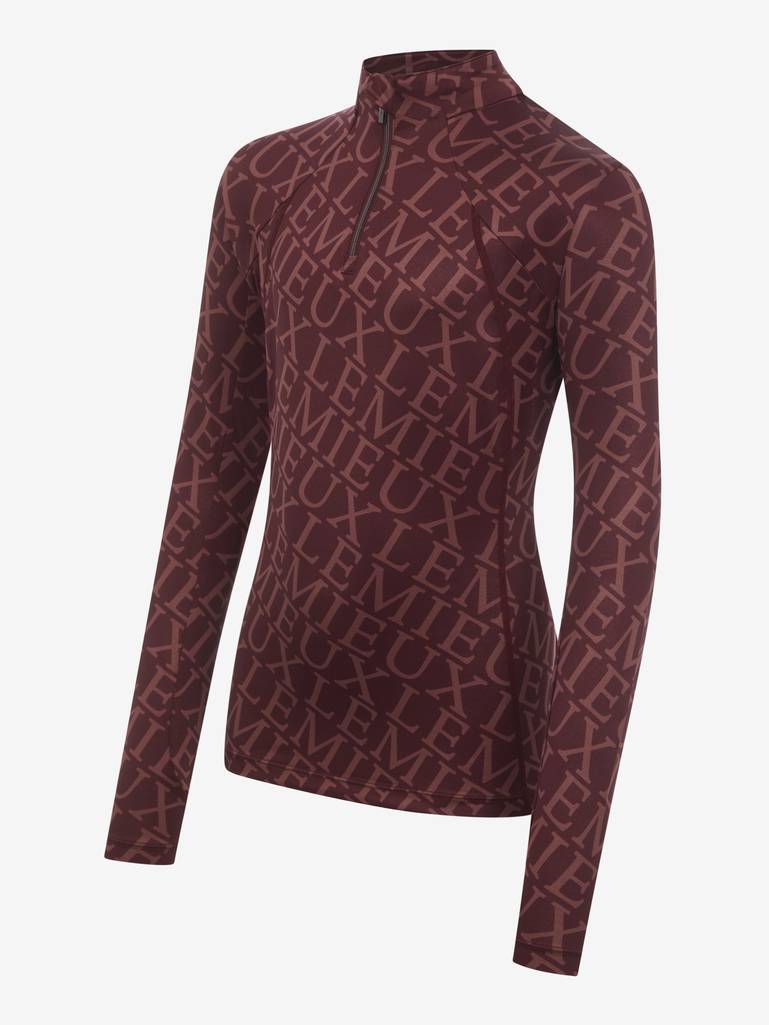 LeMieux AW23 Young Rider Fleur Kids Base Layer - Merlot - 7-8 Years