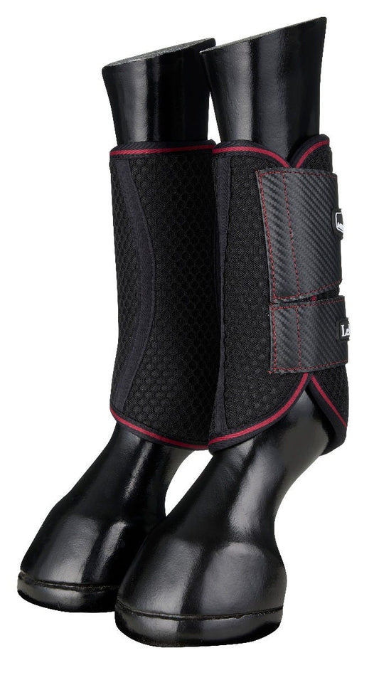 LeMieux Carbon Mesh Wrap Boots - Black/Mulberry - Small