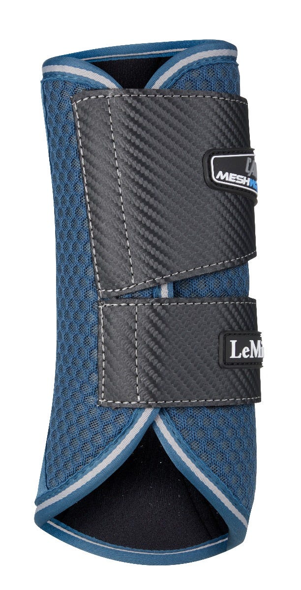 LeMieux Carbon Mesh Wrap Boots - Blue/Grey - Small