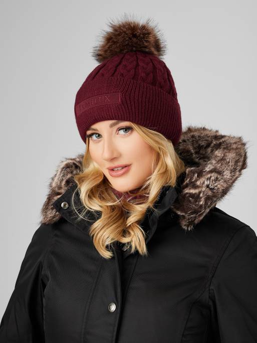 LeMieux Clara Cable Beanie Winter Hat AW23 - Merlot -