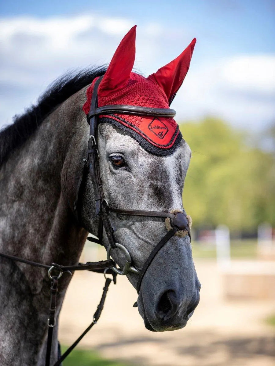 LeMieux Classic Lycra Fly Hood - Chilli - Large