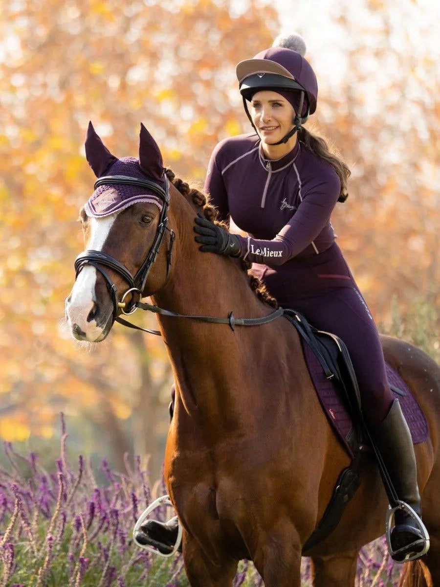 LeMieux Classic Lycra Fly Hood - Fig - Large