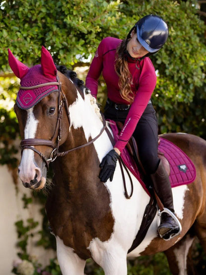 LeMieux Classic Lycra Fly Hood - Mulberry - Large