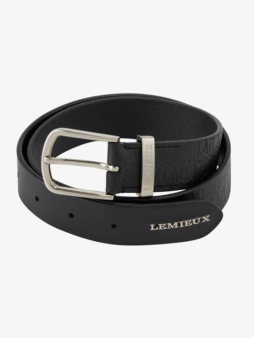 LeMieux Debossed Leather Belt AW23 - Black - X-Small