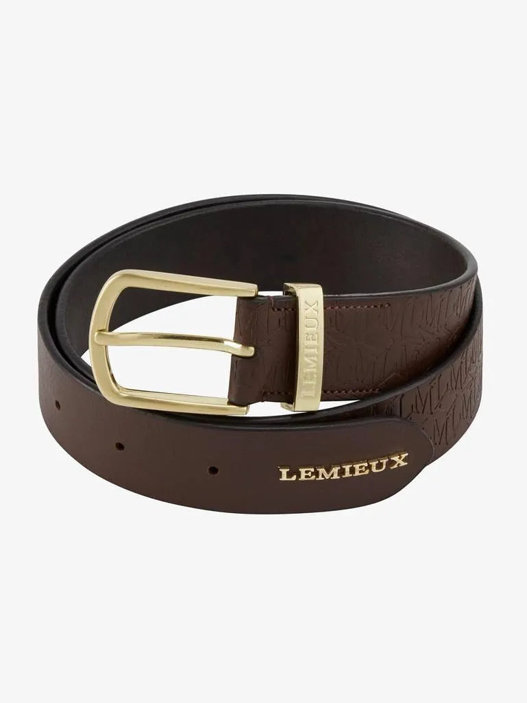 LeMieux Debossed Leather Belt AW23 - Brown - X-Small