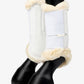 LeMieux Fleece Edge Mesh Brushing Boots - White/Natural - Medium