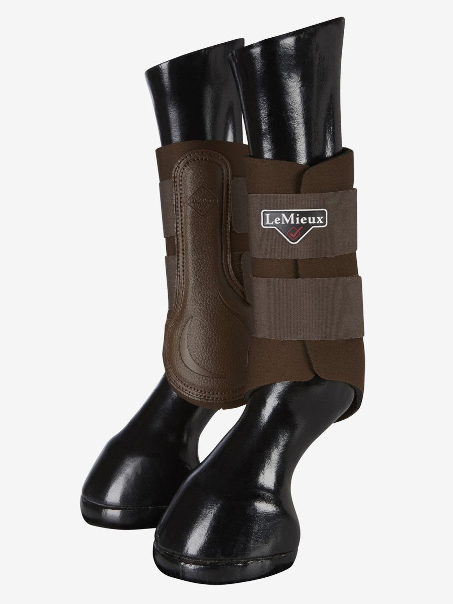 LeMieux Grafter Brushing Boots - Brown - Medium XW