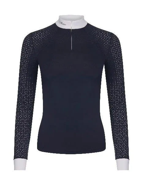LeMieux Olivia Long Sleeve Show Shirt - Navy - Ladies 6