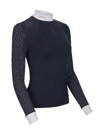 LeMieux Olivia Long Sleeve Show Shirt - Navy - Ladies 6