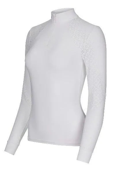 LeMieux Olivia Long Sleeve Show Shirt - White - Ladies 8