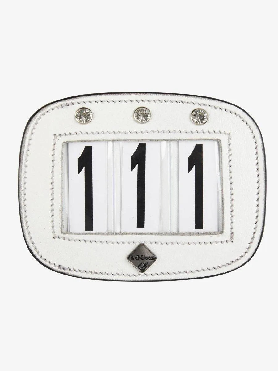 LeMieux Saddle Number Holder Diamante - White -