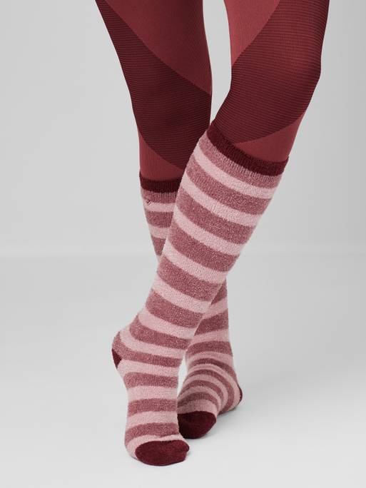 LeMieux Sophie Stripe Fluffies Winter Socks AW23 - Orchid - Junior