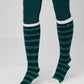 LeMieux Sophie Stripe Fluffies Winter Socks AW23 - Spruce - Junior