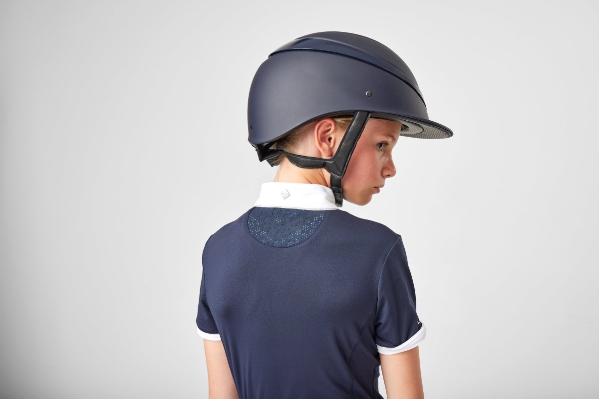 LeMieux SS23 Young Rider Belle Show Shirt - Navy - 7-8 years