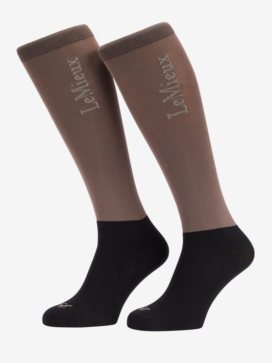 LeMieux SS24 Competition Socks 2 pack - Walnut - Small