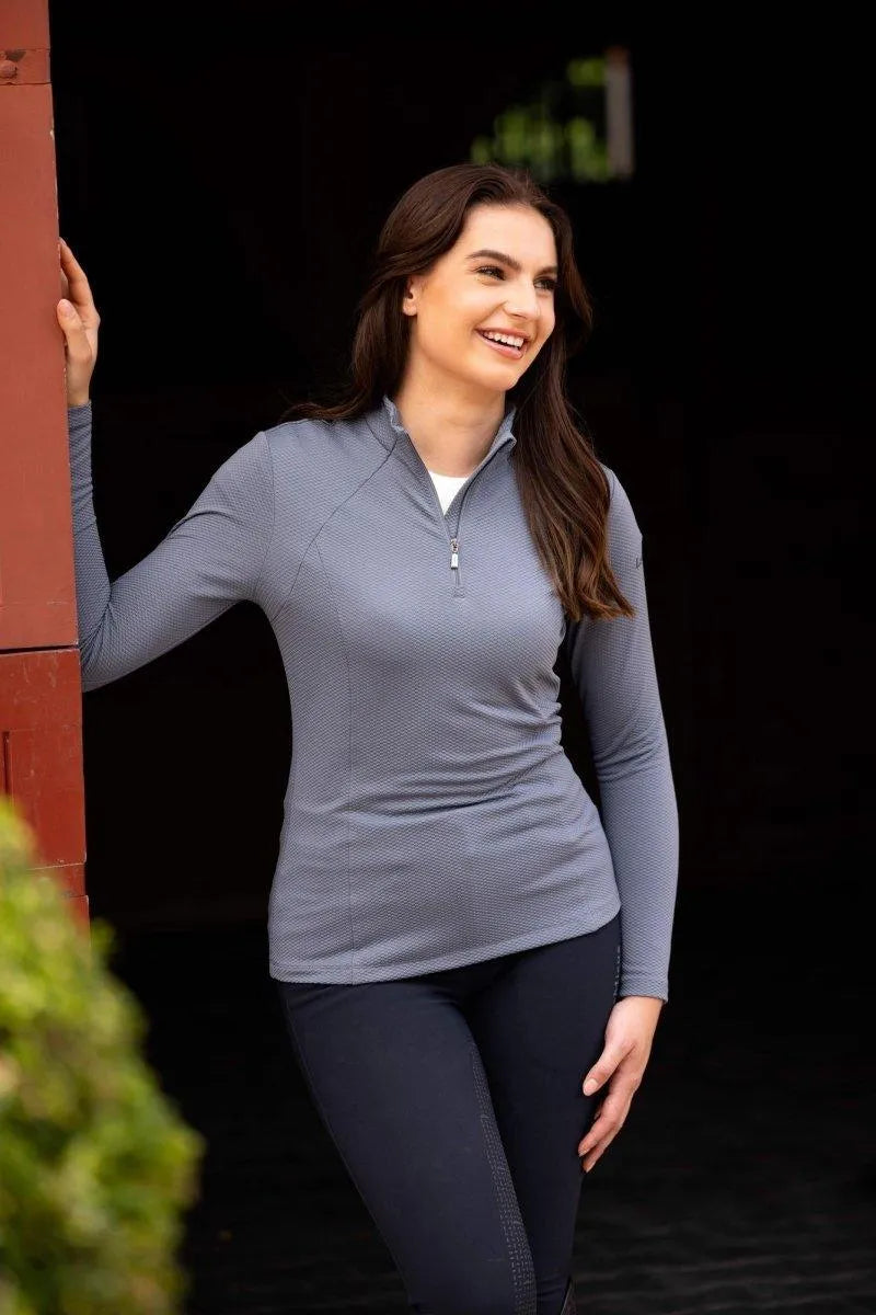 LeMieux SS24 Ladies Alice Quarter Zip - Jay Blue - Ladies 6UK