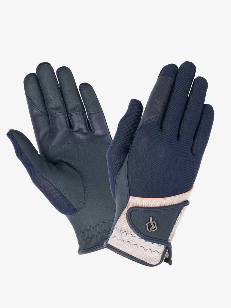 LeMieux SS24 Pro Mesh Glove - Apricot / Navy - X-Small