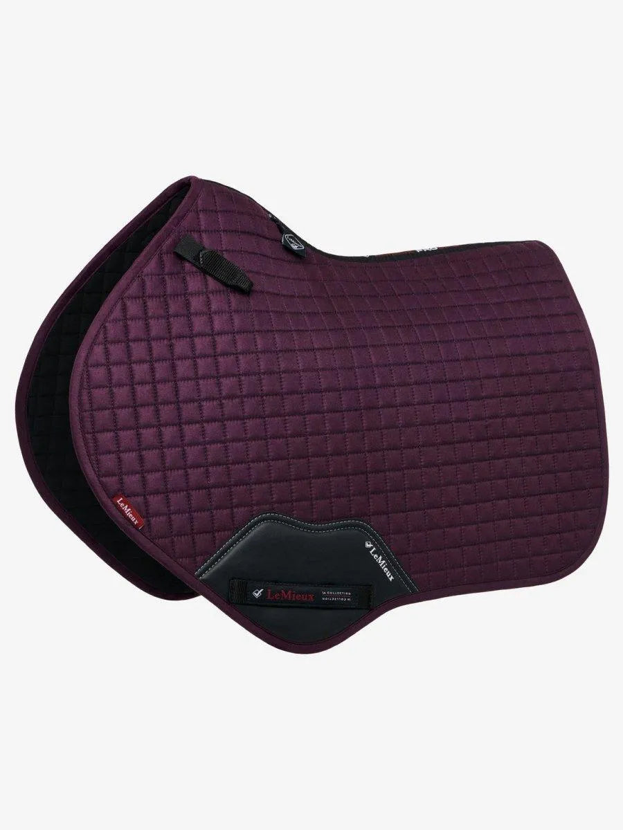 LeMieux Suede Close Contact Square - Fig - Small/Medium