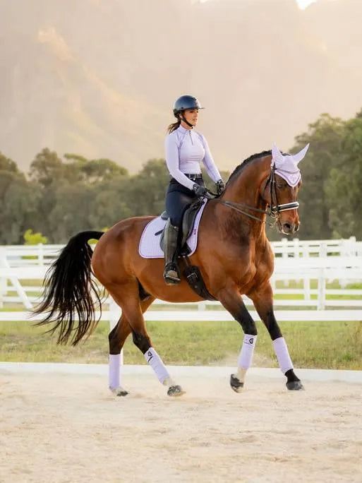 LeMieux Suede Dressage Square SS23 - Wisteria - Large