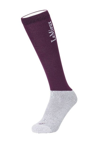LeMieux Twin Pack Competition Socks - Burgundy - Small