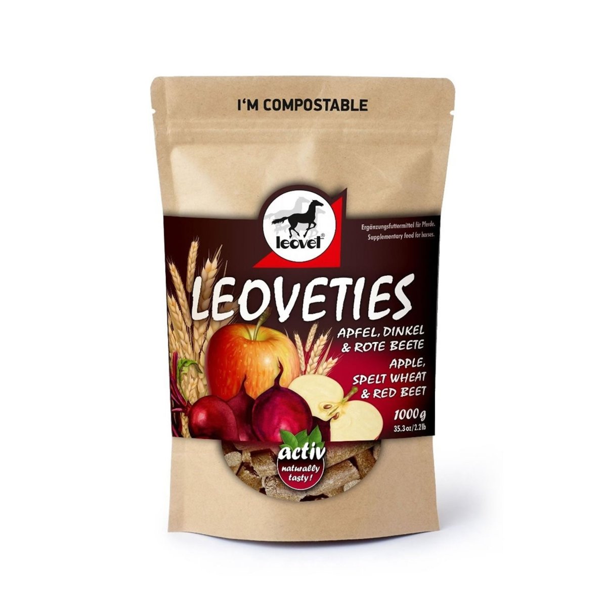 Leoveties Horse Treats - Apple, Spelt Wheat & Red Beet - 1Kg