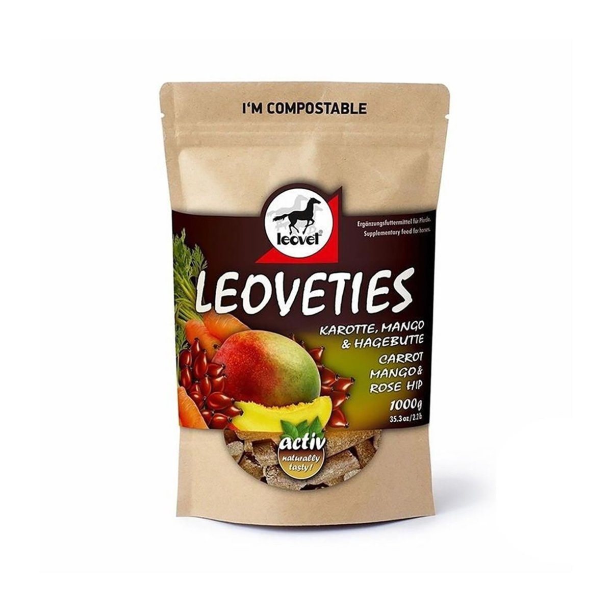 Leoveties Horse Treats - Carrot, Mango & Rosehip - 1Kg