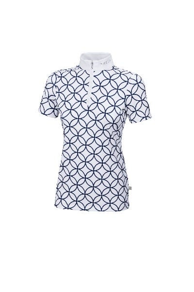 Pikeur Womens Marou Competition Shirt - White/Navy