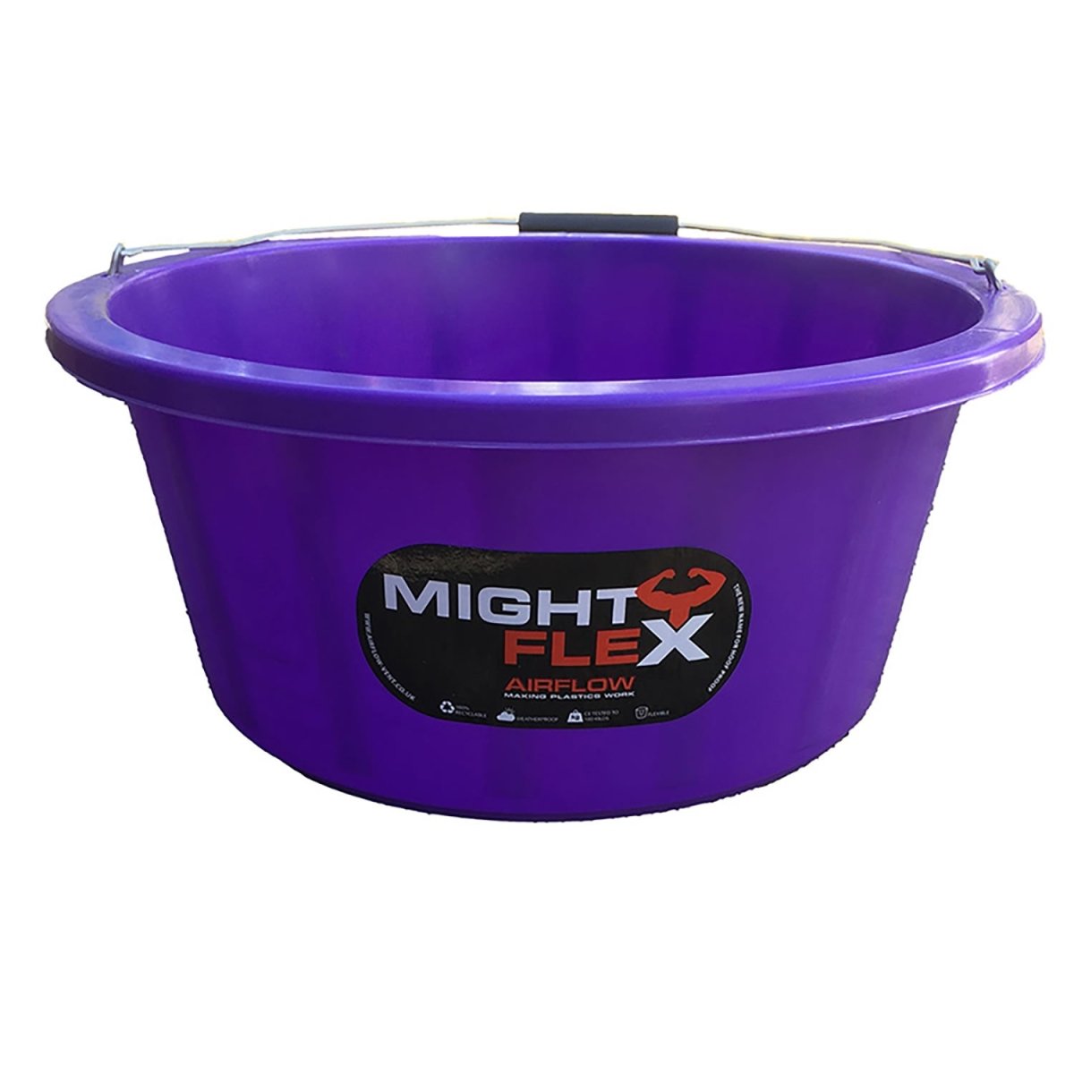 Mightyflex Shallow Feeder/Multi Purpose Bucket 15 Lt - Purple - 15Lt