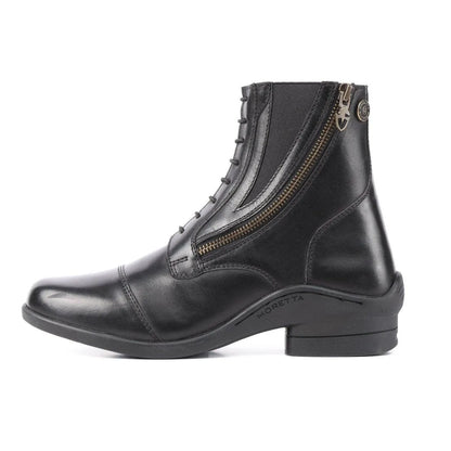 Moretta Alessia Leather Paddock Boot - Black - 4/37