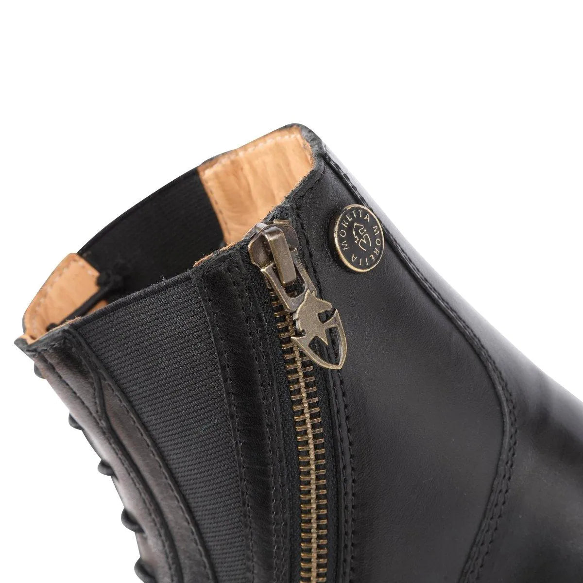 Moretta Alessia Leather Paddock Boot - Black - 4/37