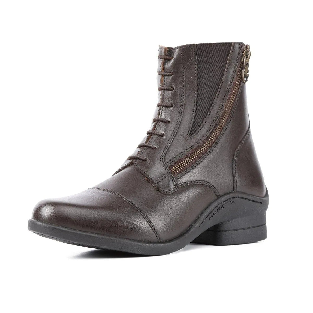 Moretta Alessia Leather Paddock Boot - Black - 4/37