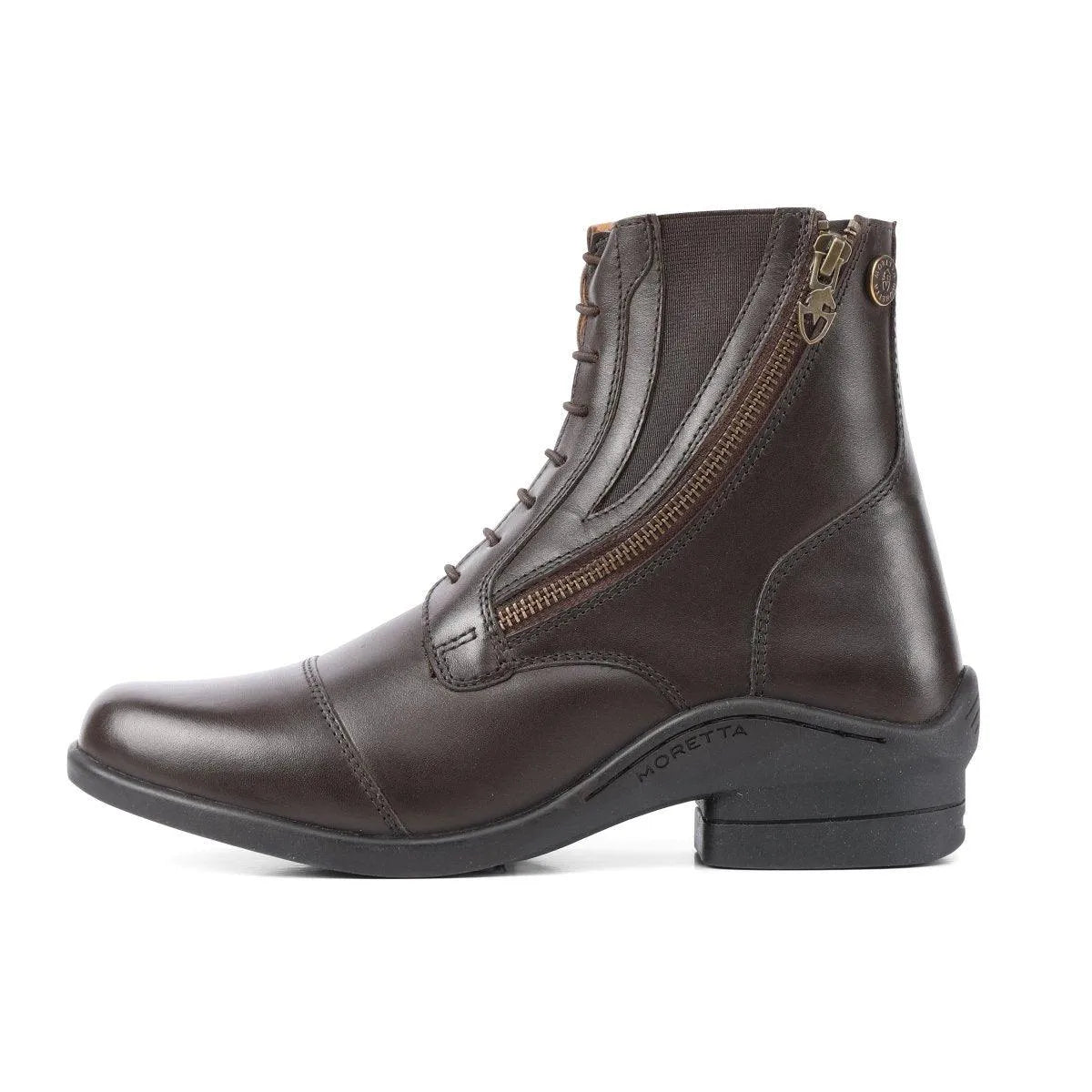 Moretta Alessia Leather Paddock Boot - Black - 4/37
