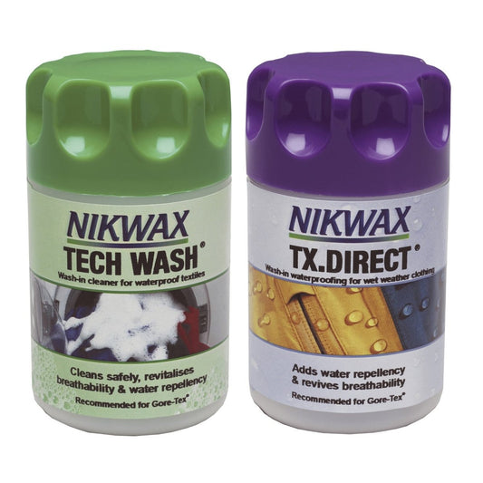 Nikwax Tech Wash/Tx Direct Wash-In Twin Pack Mini - Mini Twin Pack -
