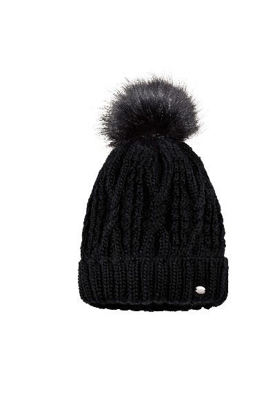 Pikeur Hat with Faux Fur Bobble - Light Grey