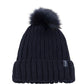Pikeur Hat with Faux Fur Bobble - Black