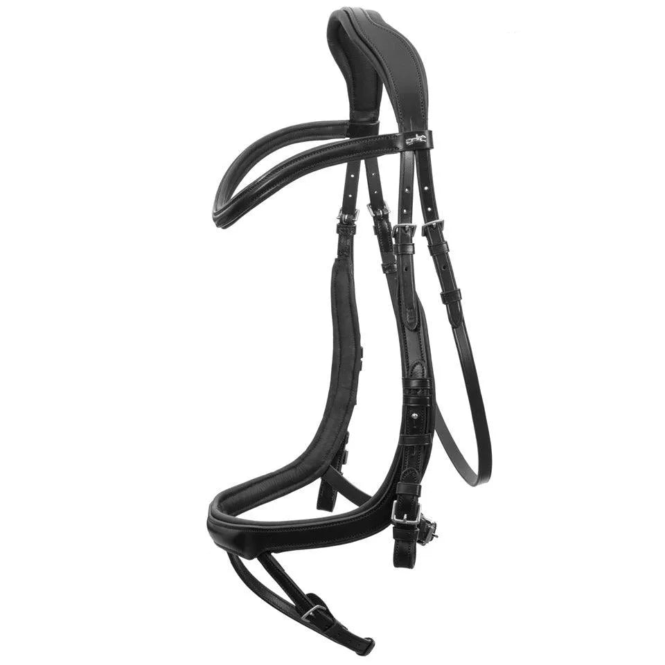 Schockemohle Equitus Alpha Anatomic Bridle - Black/Silver - Cob