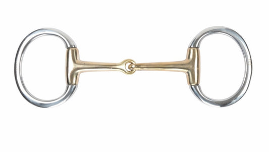 Shires Brass Alloy Flat Ring Jointed Eggbutt - Brass - 4.5