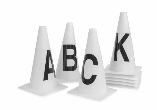 Shires Dressage Marker Cones (ABCEFHKM) - White -