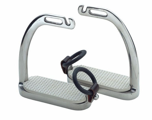 Shires Fillis Peacock Stirrups - Stainless Steel - 3.75