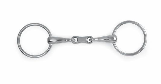 Shires French Link Loose Ring Snaffle - Stainless Steel - 4.5