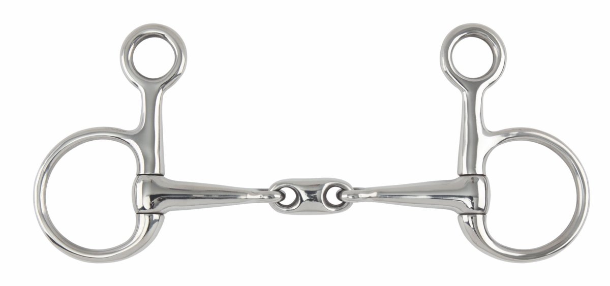 Shires Hanging Cheek Snaffle with Lozenge - Stainless Steel - 4.5