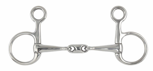 Shires Hanging Cheek Snaffle with Lozenge - Stainless Steel - 4.5