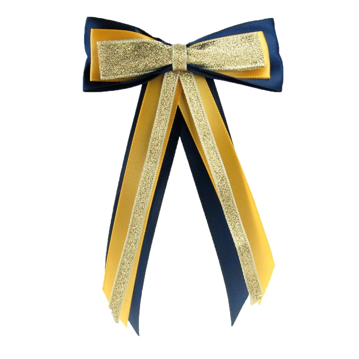 Showquest Hairbow & Tails - Navy/Sunshine Yellow/Gold -