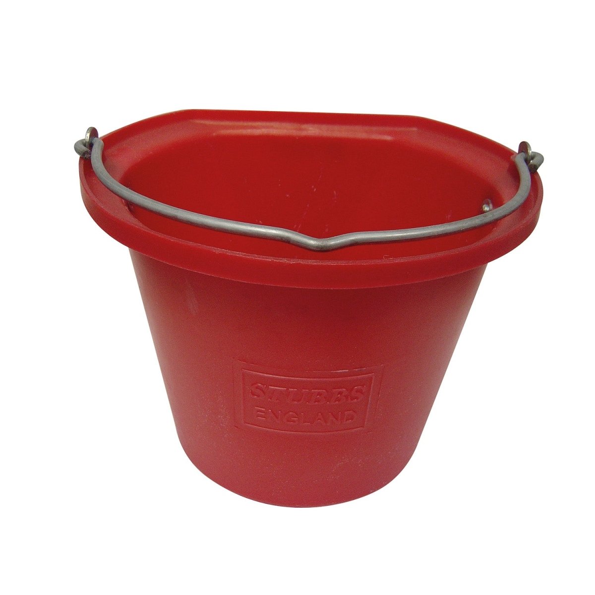 Stubbs Hanging Bucket Flat Sided - Red - 14Lt